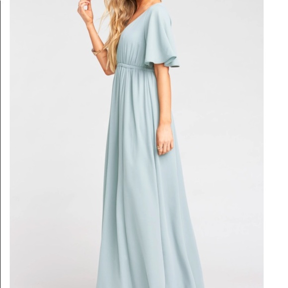 Show me your Mumu Emily Empire Maxi Dress XXS sage - Picture 4 of 15